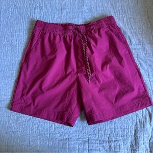 J. Crew Burgundy Maroon Athletic Shorts Lightweight Elastic Waist